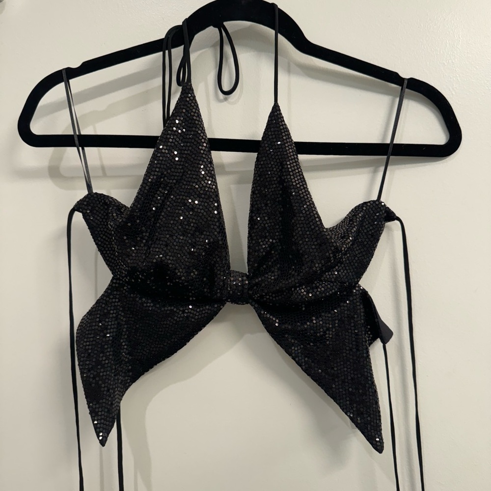 Zara butterfly sparkling top